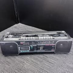 当時物｜SHARP シャープ ステレオダブルカセット QT-Y18-BK レトロ