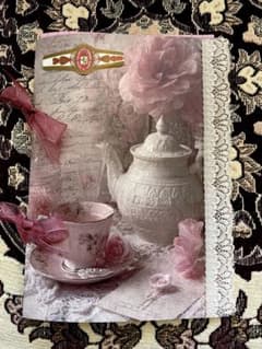 ハンドメイド☆ジャンクジャーナル雑記帳(pink antique) メモ束帳