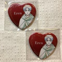 進撃の巨人 WIT STUDIO 激動TSUTAYA エレン 特典ハート缶バッジ - メルカリ