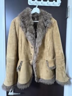 最高級】リアルムートンコート 11号 L相当 本革 シープスキン ベージュ