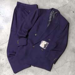L☆VINTAGE☆パープル ダブルスーツ セットアップ☆80s☆菅田将暉 着用