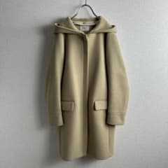 美品 IENA イエナ 二重織りシャルムフードコクーンコート ベージュ