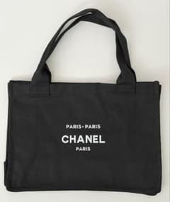 新品未使用】CHANEL ノベルティ キャンバス トートバッグ ブラック