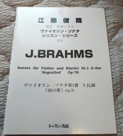 江藤俊哉 ヴァイオリン・ソナタ レッスン・シリーズ1 ブラームス1番雨