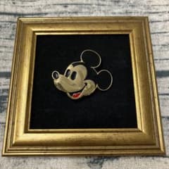 WDP レトロ ディズニー ミッキーマウス ヴィンテージブローチ ゴールド