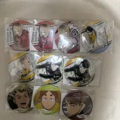 ハイキュー 横断幕 スクエア缶バッジ 新品未開封 2種（18個）セット
