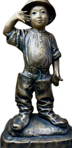 北村西望 ブロンズ レリーフ 繁栄 額入 外箱 彫刻 古美術 芸術