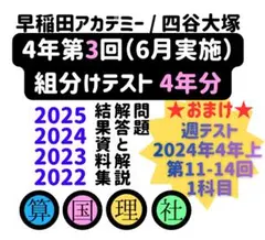 2026年最新】四谷大塚 組分けテスト 新4年の人気アイテム - メルカリ