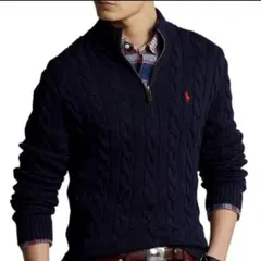 2026年最新】ラルフローレン ケーブルニット ハーフジップの人気
