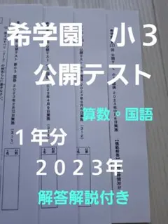 2026年最新】希学園 公開テスト 小3の人気アイテム - メルカリ
