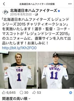 2026年最新】中田翔サイン入りユニフォームの人気アイテム - メルカリ