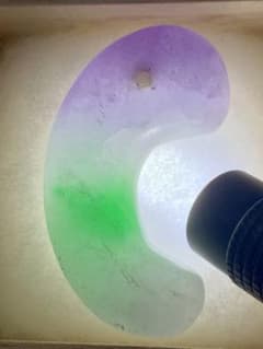 古墳期出土超ろうかん糸魚川紫翡翠勾玉ラベンダー翡翠縄文石器土器根付