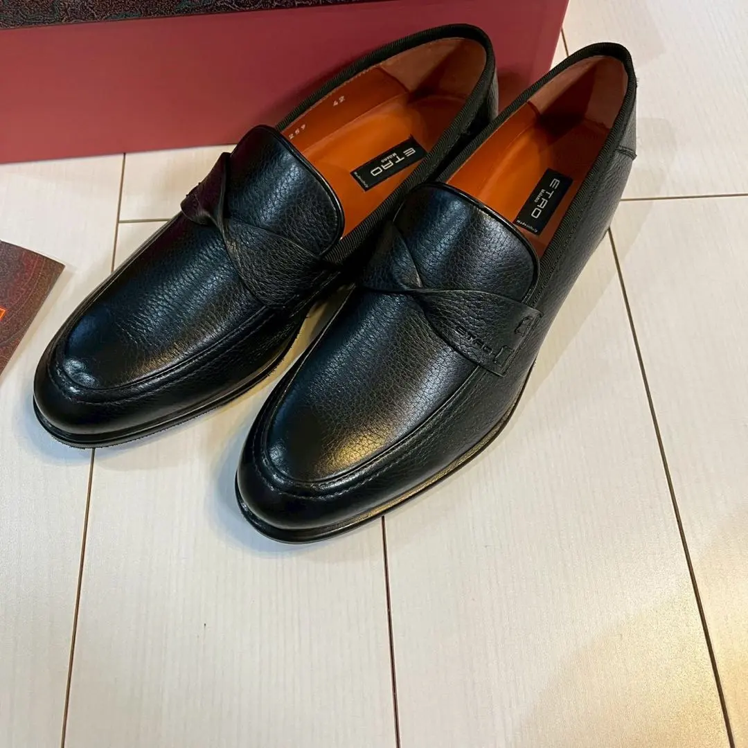 ETRO ブラックレザー メダリオンタッセルローファー サイズ44 値下げ