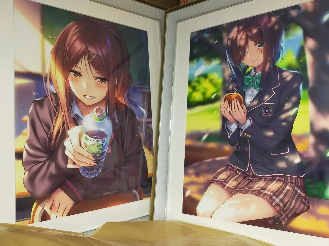 ピロ水 鐘堂英麗奈 バレンタイン 直筆サイン入り複製原画