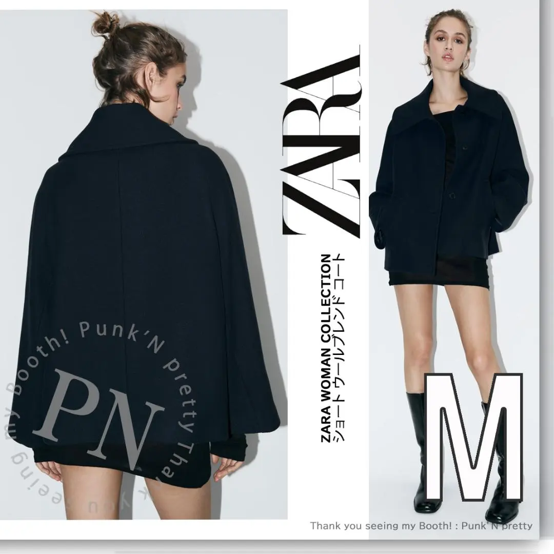 2026年最新】ZARA カラー：ネイビー系 ポンチョ・ケープコートの人気