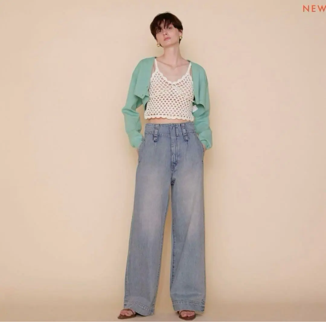 Searoomlynn ハイウエストLOOSEデニムトラウザー ブランジュチノ