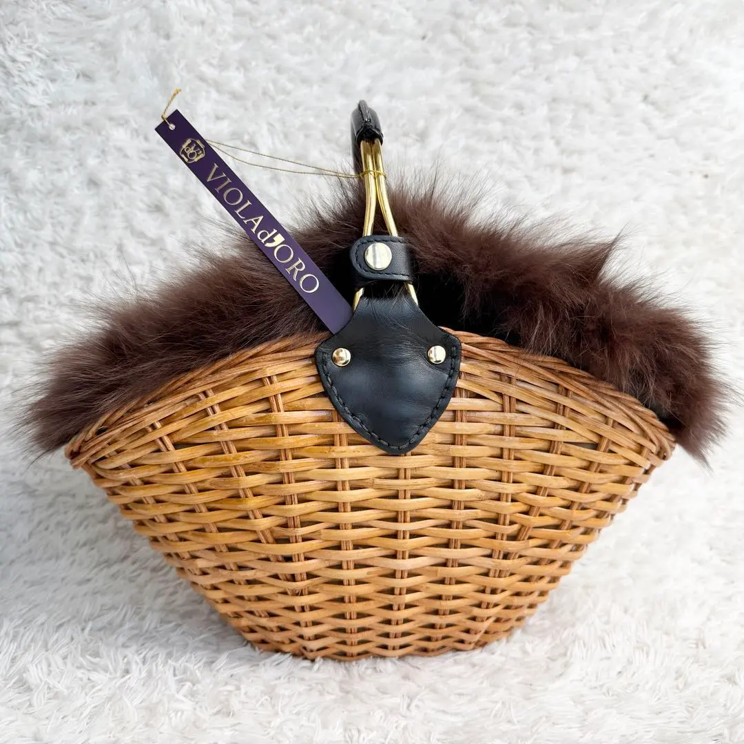 2026年最新】VIOLAd'ORO ヴィオラドーロ フォックスファー かごバッグ