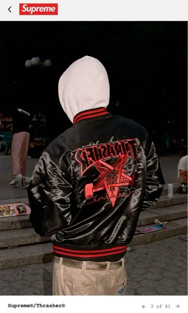 2026年最新】Supreme Thrasher Satin Varsity Jacketの人気アイテム