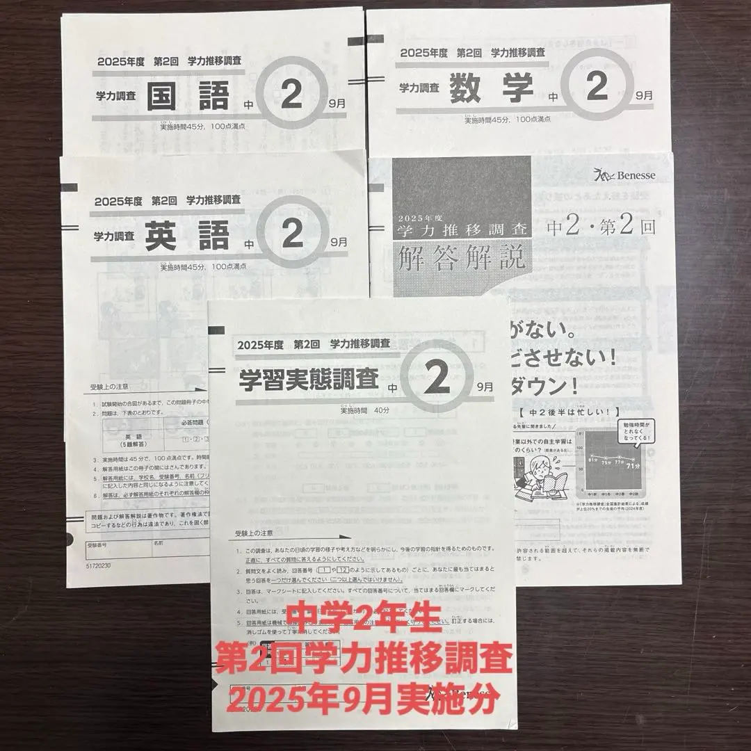 2026年最新】学力推移調査 ベネッセ 中学2年の人気アイテム - メルカリ