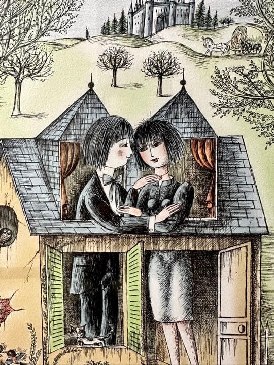 レイモン・ぺイネ Raymond Peynet◇二人の小さなお家◇真贋保証 - メルカリ