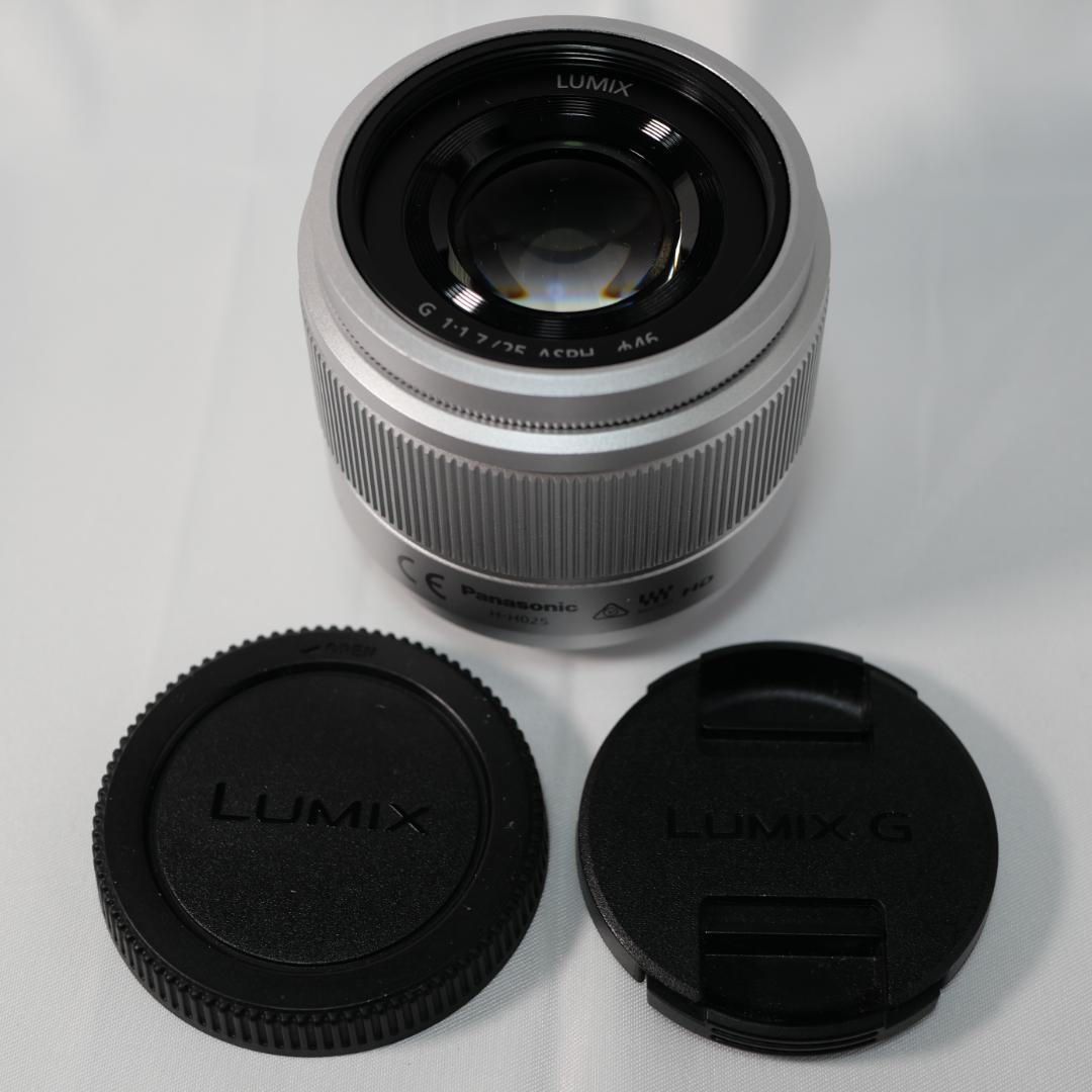 Panasonic 25mm F1.7 レンズ　シルバー　H-H025-S パナソニック LUMIX G 25mm/F1.7 ASPH. H-H025-S [シルバー] 価格比較