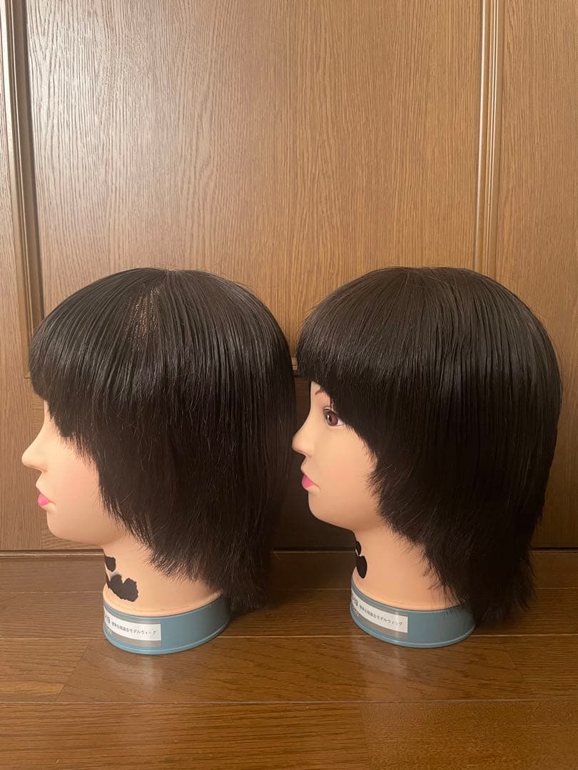 理容師 美容師 国家試験カットウィッグ カット済みウィッグ 2体 - メルカリ
