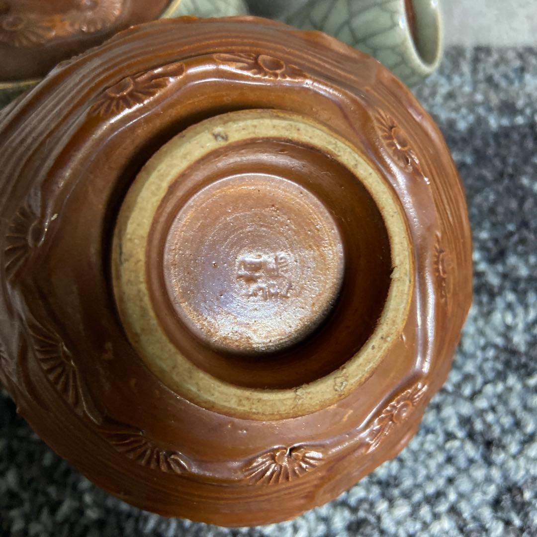 相馬焼 相馬幸山 相馬吉忠 茶器揃い 煎茶揃い 茶器セット 宝瓶 湯さ