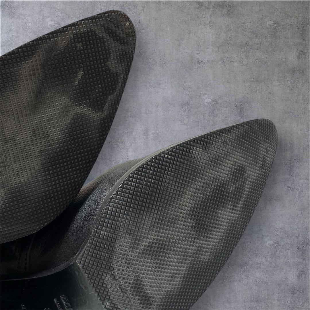 希少サイズ❣️23.5MIU MIU ロングブーツ 黒 本革 美脚ライン✨