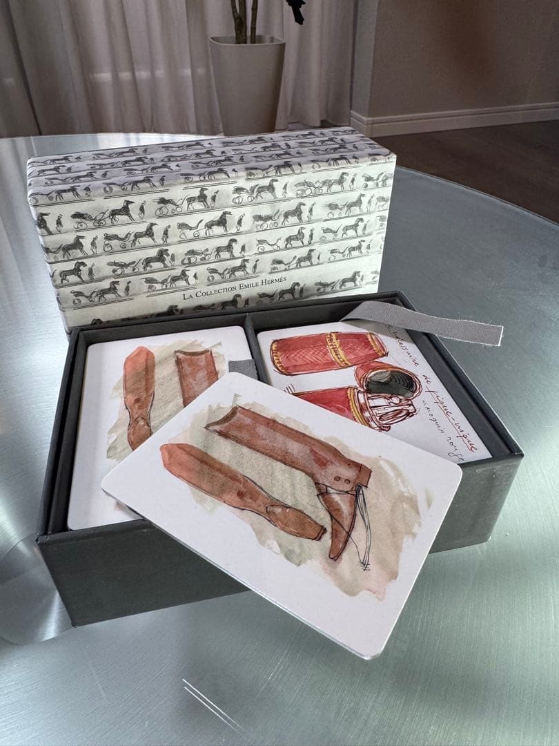 【激レア】エルメス カードゲーム メモワール エミール 神経衰弱 保存箱付き HERMES（エルメス） 新品 カードゲーム メモワール エミール・エルメス