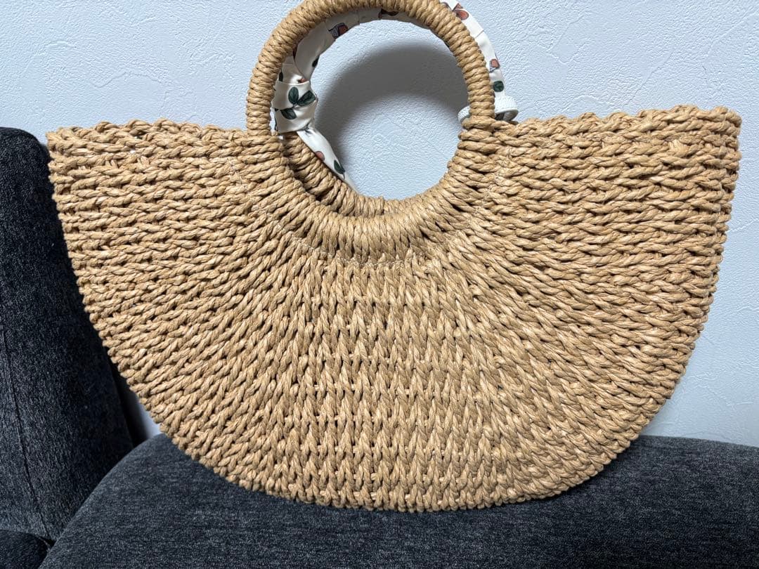 お値下げ】FURLA かごバッグ 花柄 巾着 スカーフハンドルトート 保存袋