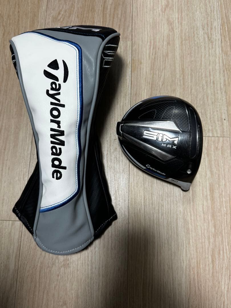 TaylorMade SIM MAXドライバー ヘッドのみ9度純正ヘッドカバー付