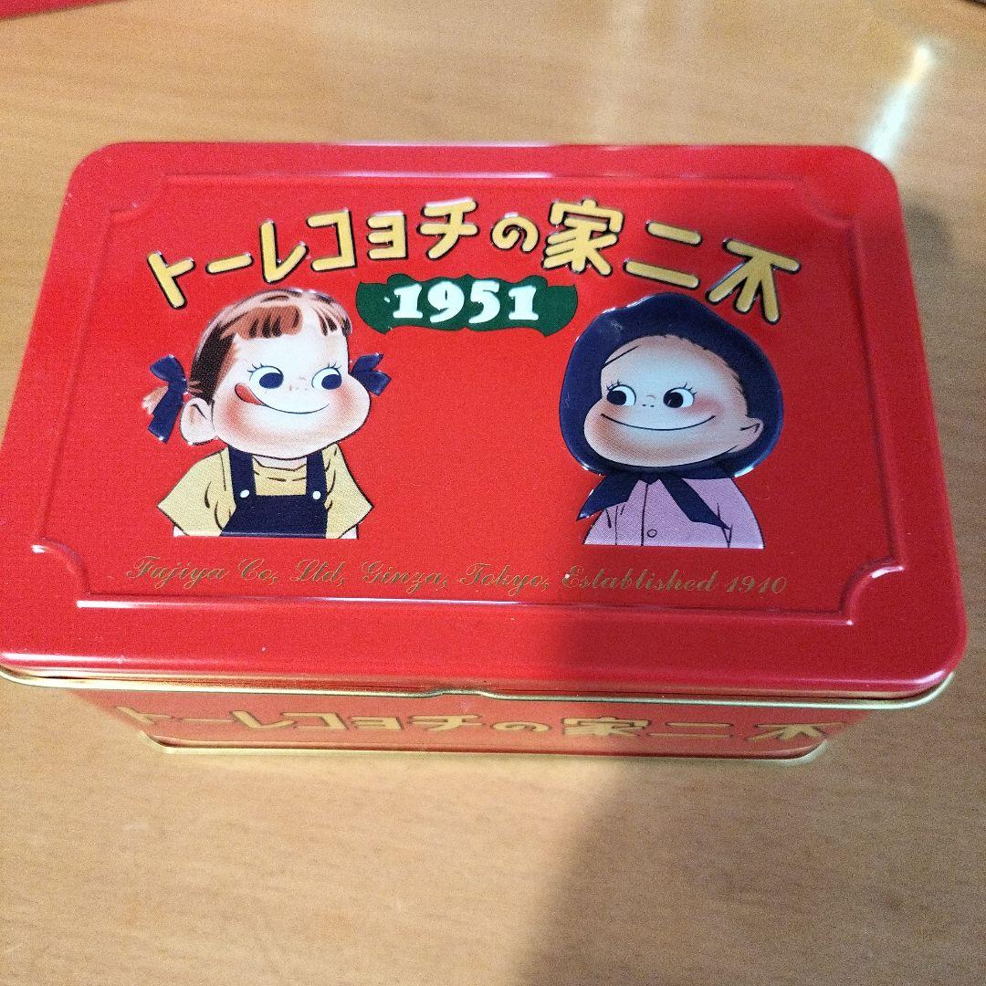 レアもの】不二家のチョコレート 缶❣️1951年復刻版 週末お値引き