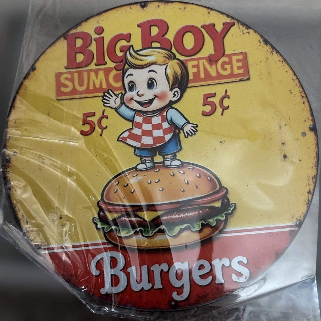 ブリキ看板 ビッグボーイ ハンバーガープレート - メルカリ