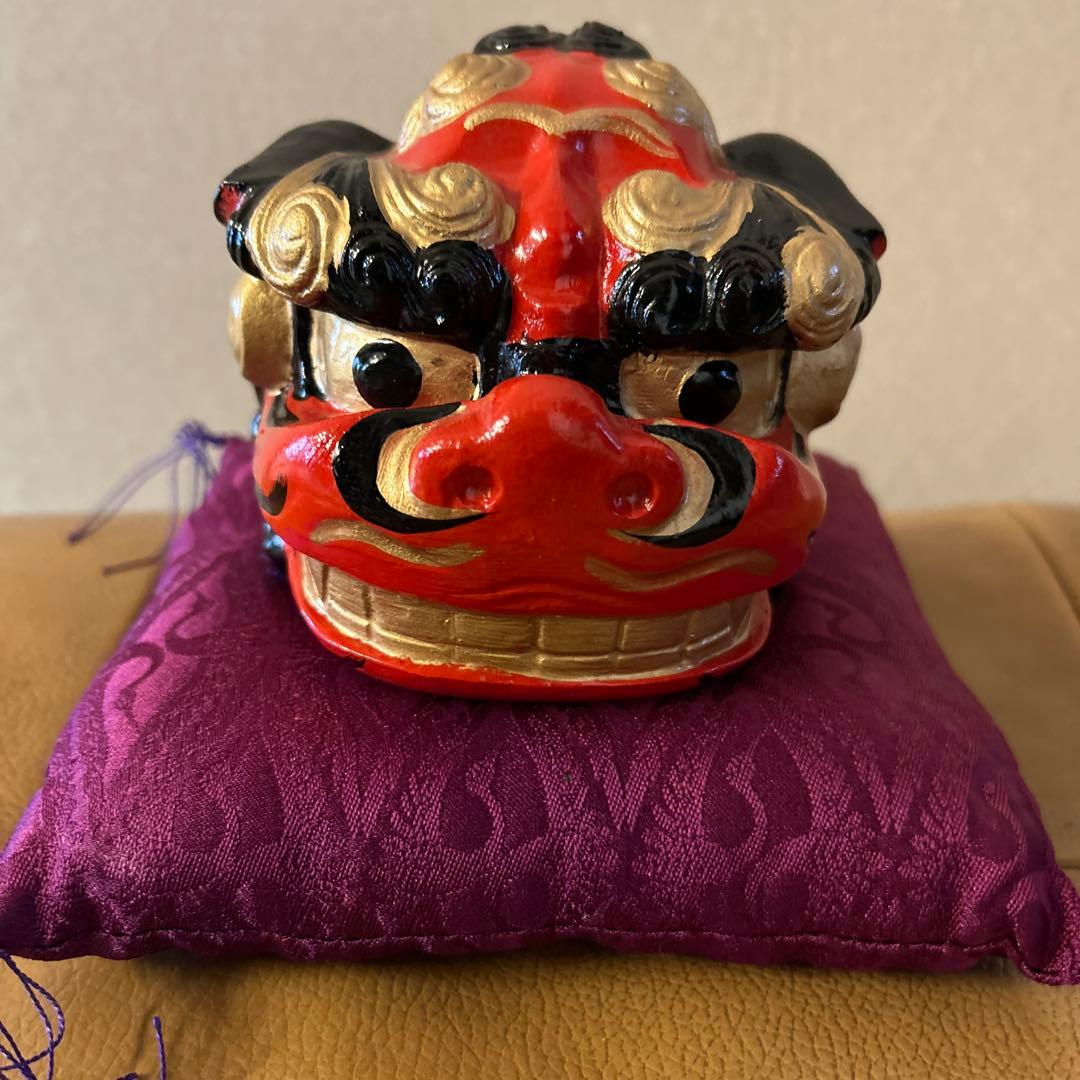 獅子 顔 置物 飛騨高山製 - メルカリ