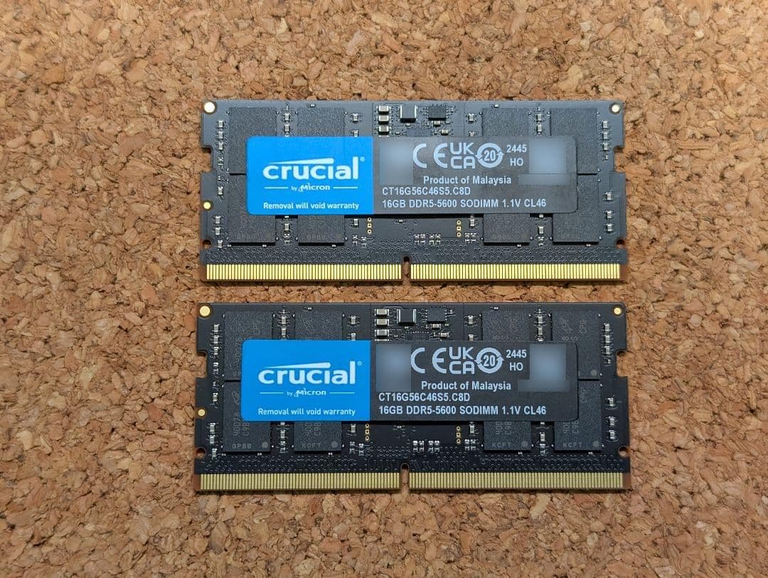 新品同様】Crucial DDR5 5600 32GB SODIMM メモリ - メルカリ