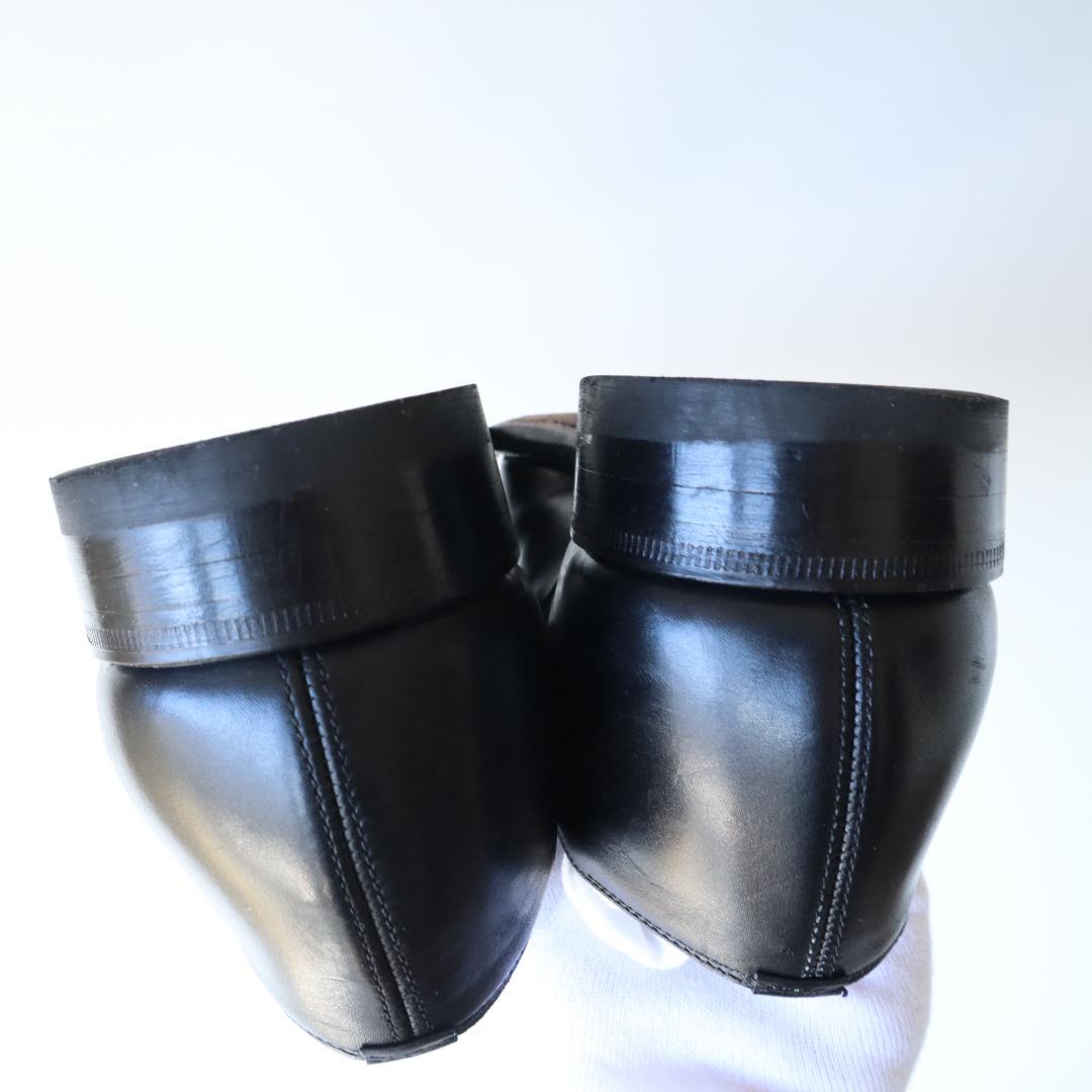 美品　バーバリー　大塚製靴　外羽根プレーントゥ　黒　25.5cm EEE