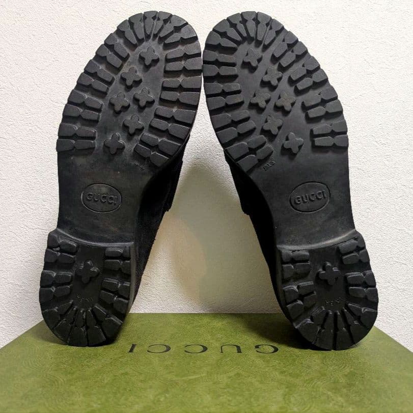 マカン様 専用 GUCCI ホースビットローファー スエード 黒 41 1/2