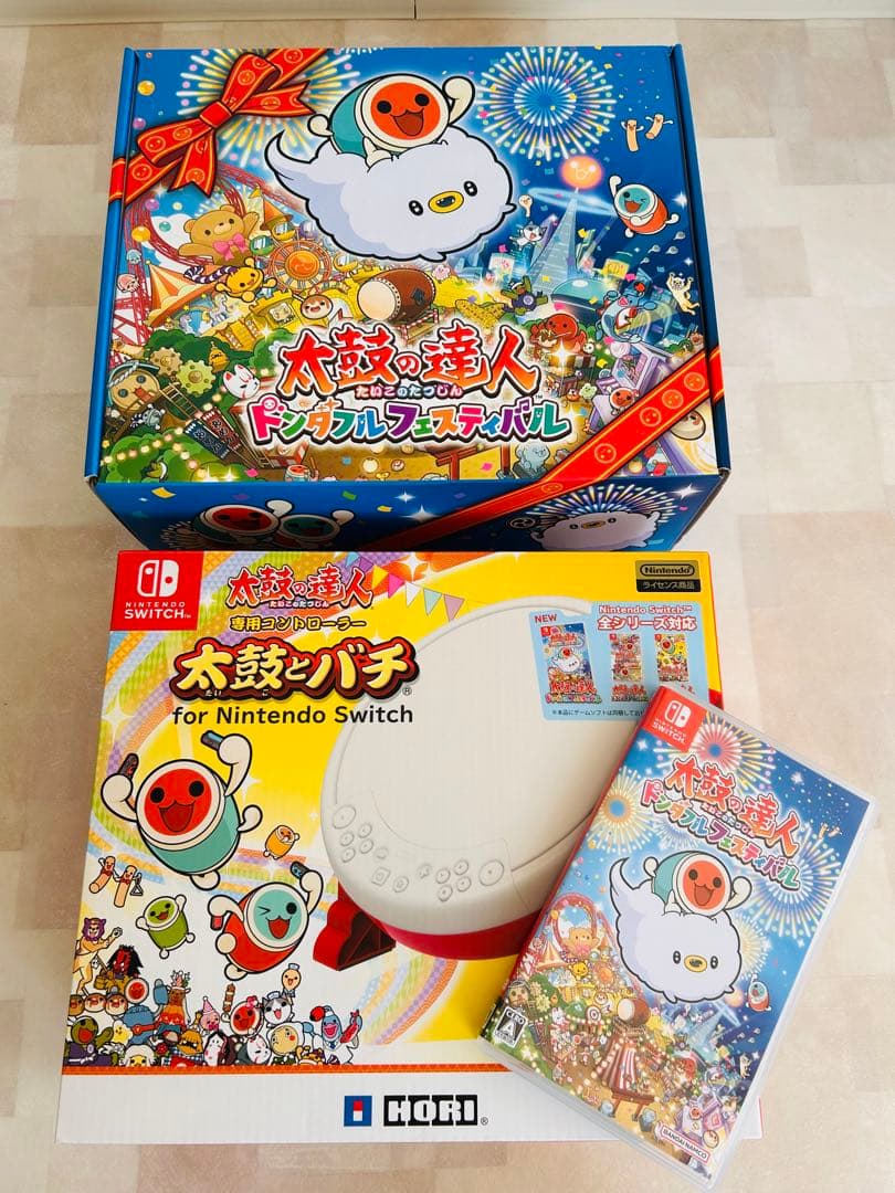 太鼓の達人 ドンフルフェスティバル　ソフト・太鼓とバチ　セット売り Switch 太鼓の達人 ドンダフルフェスティバル＋太鼓とバチ（ネコポス便