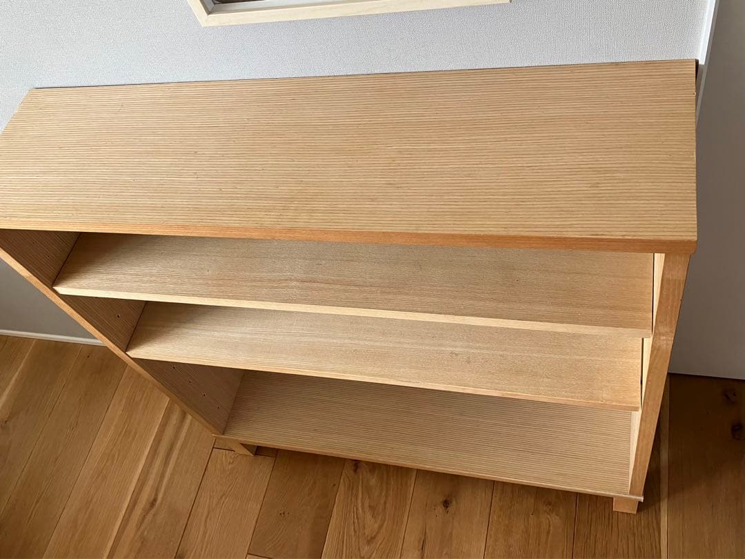 無印良品 本棚 薄型 木製収納 ロータイプ(販売終了品) - メルカリ