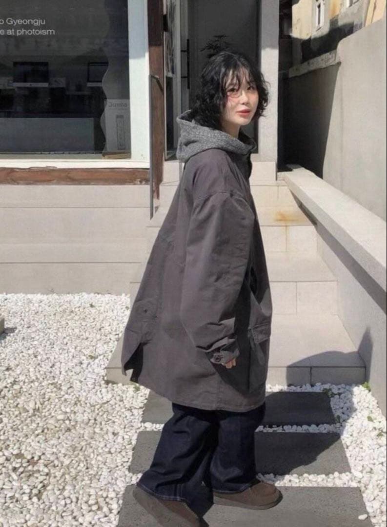 COYSEIO WASHED MILITARY ジャケット ダークグレー - ジャケット