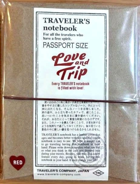 【限定商品】トラベラーズノート LOVE&TRIPパスポートサイズ　レッド TRAVELER'S notebook Passport Size LOVE AND TRIP Red / レッド