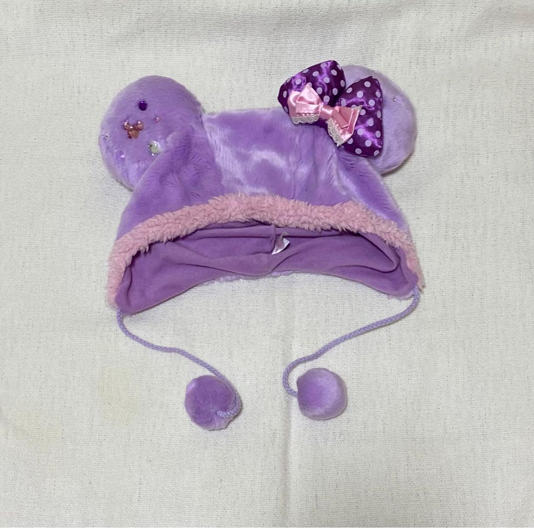 ミニーちゃん紫ファンキャップ - メルカリ