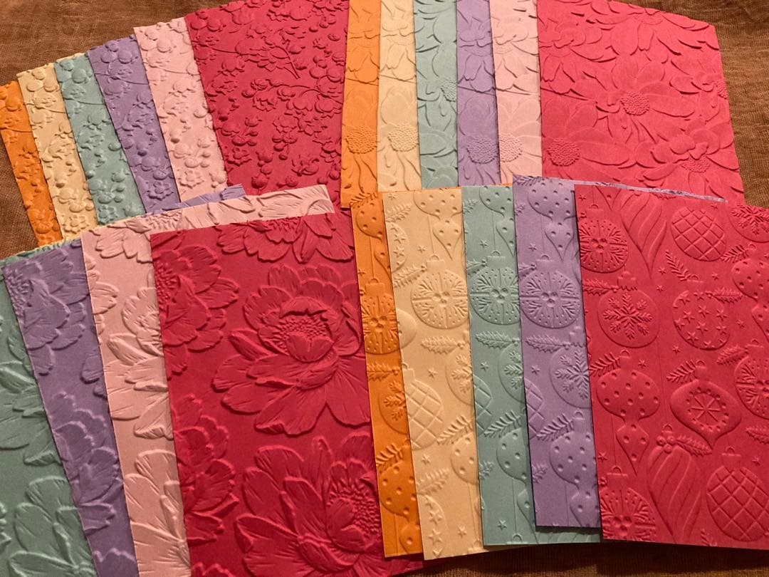 Xmasセット ジャンクジャーナル ティムホルツ エンボスペーパー インド刺繍