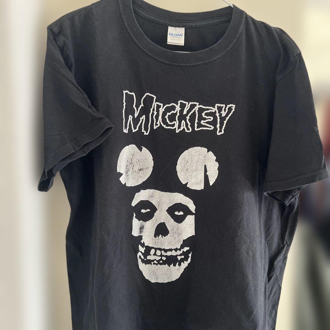 Mickey Skull T-Shirt ミスフィッツ　ミッキー　パロディシャツ Mickey Skull T-Shirt ミスフィッツ ミッキー パロディシャツ - メルカリ