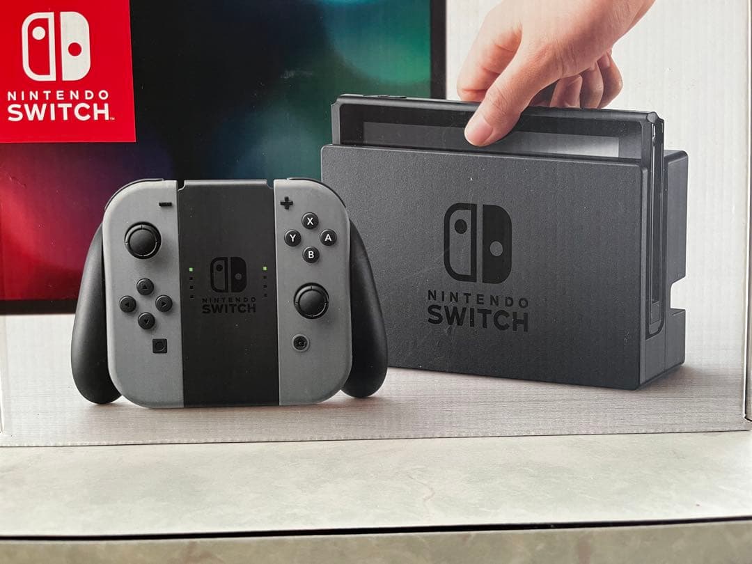Nintendo Switch グレー本体※特典あり 箱あり【即日発送】 Nintendo Switch 本体 グレー 付属品あり 箱無し Nintendo Switch