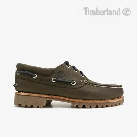 靴 Timberland 3EYE LUG OLIVE 28cm Men's Timberland® Authentic 3-Eye Lug Handsewn Boat Shoe