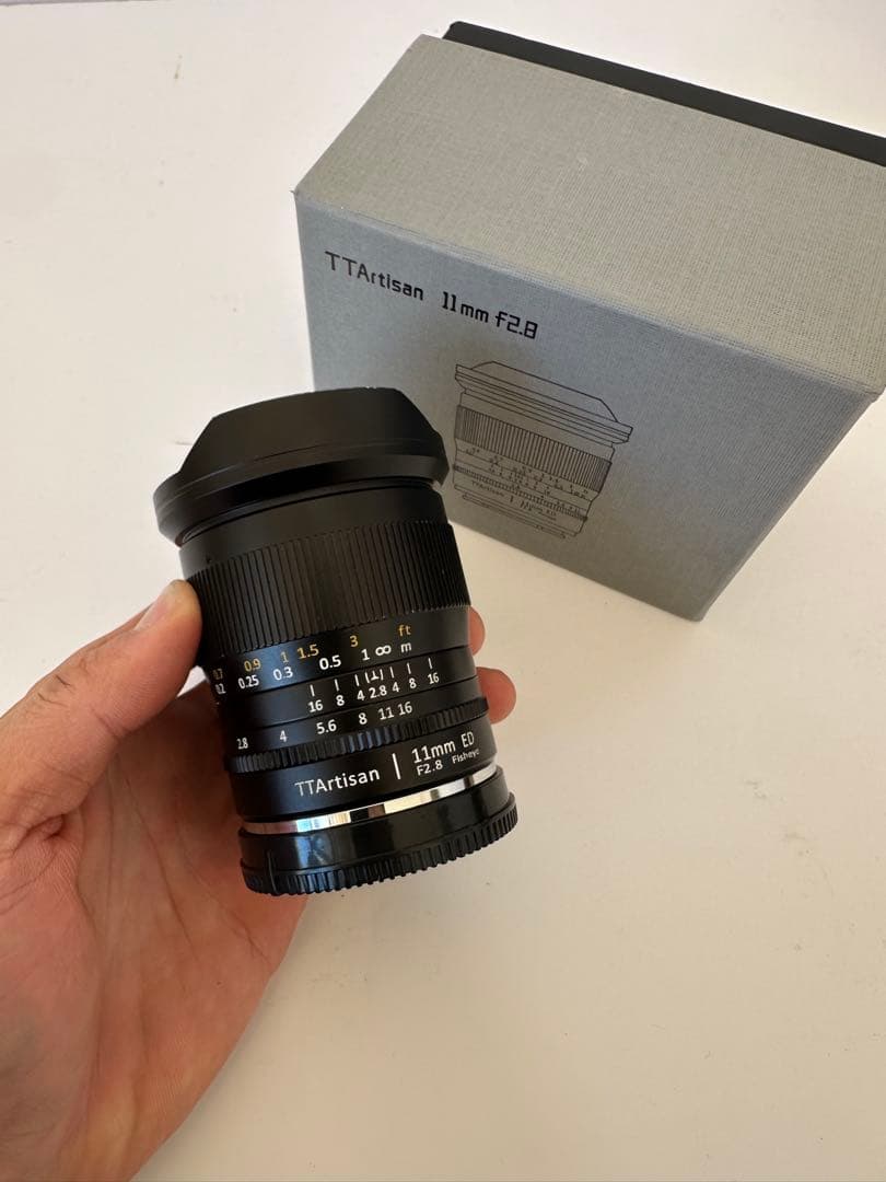 【美品】TTArtisan 11mm F2.8 フィッシュアイレンズ TTArtisan、魚眼レンズ「11mm f/2.8 Fisheye」ミラーレス向け発売