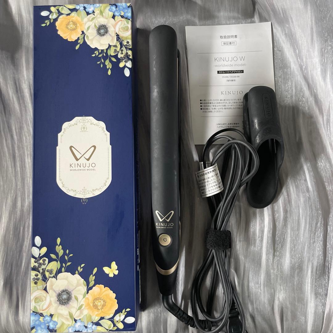 KINUJO ストレートヘアアイロン　ブラック KINUJO（絹女） KINUJO W ワールドワイドモデル ストレートヘア