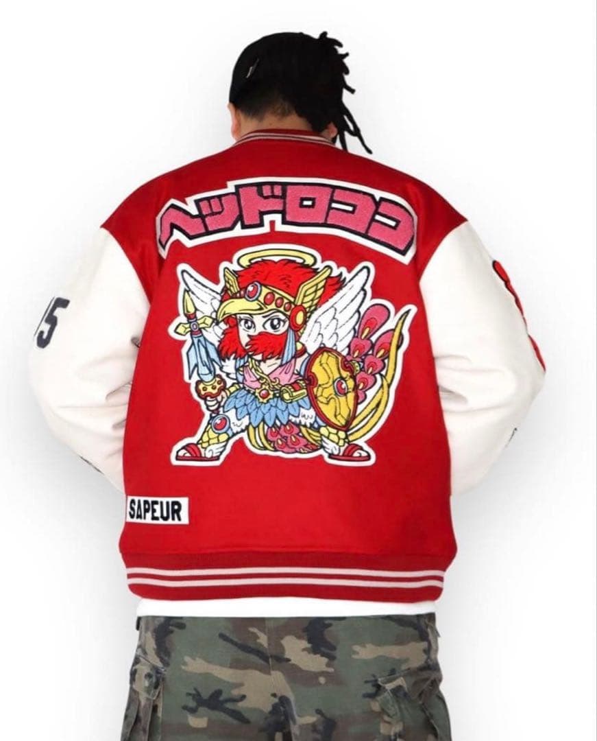 ホ*ト様 XXL SAPEur サプール ビックリマンバーシティジャケット 赤