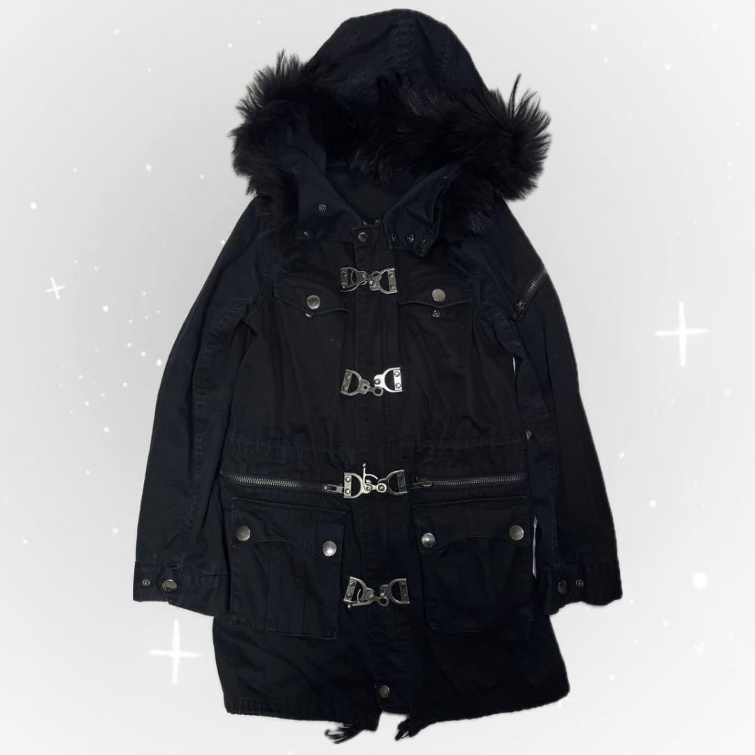 00s archive モッズコート ファー 平成ギャル グランジ ゴシック y2k 平成 00s フェアリーグランジ モッズコートファーコート ボア